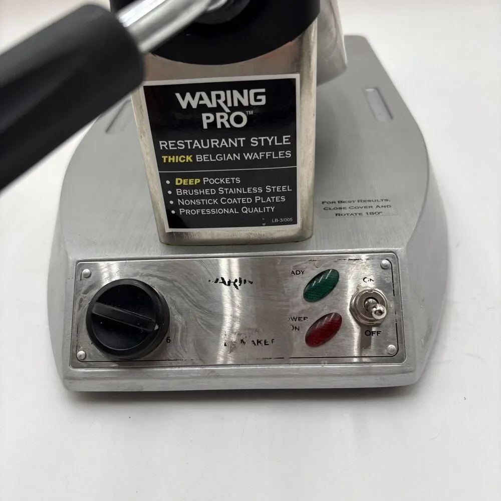 Waring Professional Belgian Waffle Maker WMK300 Rotating Flip Stainless Steel